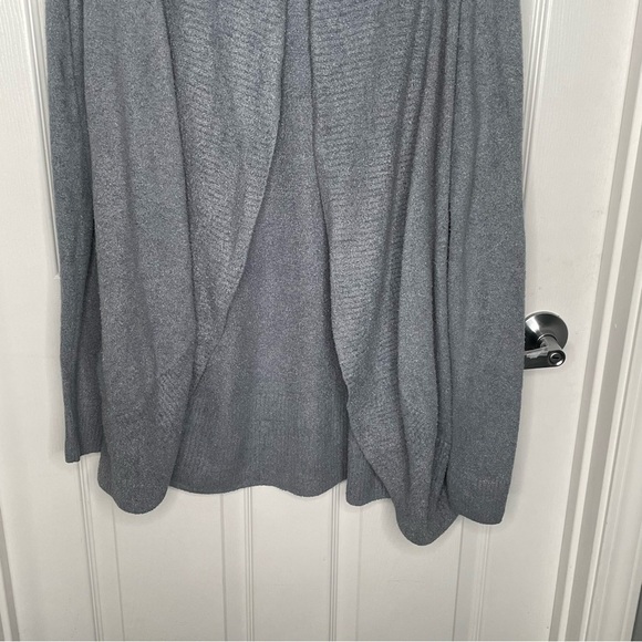 Barefoot Dreams CozyChic Lite Open Front Circle Cardigan in Blue/Gray L/XL - Picture 4 of 11